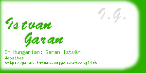 istvan garan business card